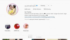 01 artis indonesia dengan follower instagram terbanyak - ayu ting ting